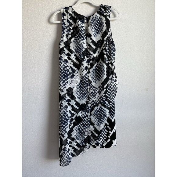 Cb Established 1962 Women’s Navy White  Sleeveless Animal Print Dress Size 6 NEW - Picture 3 of 13